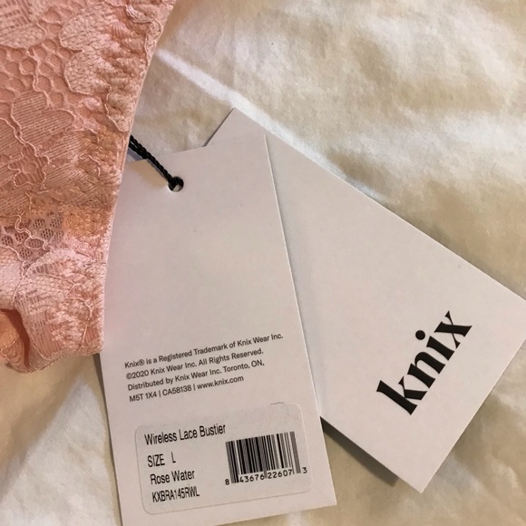 NWT KNIX Lace Bustier-Rose Water Pink-Large - Picture 2 of 6